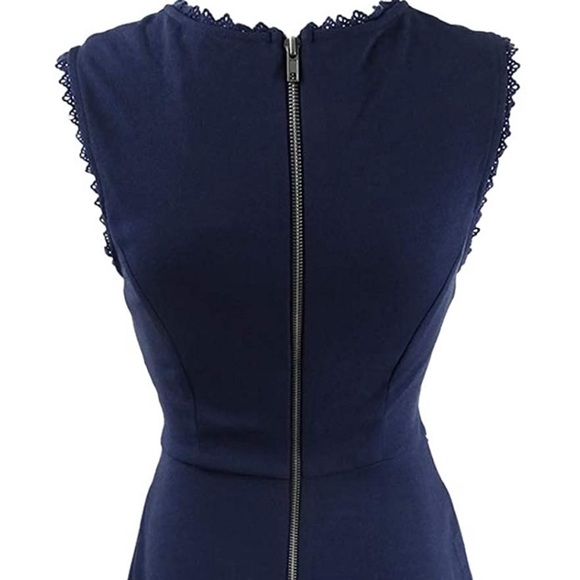 Speechless Juniors' Lace-Top Sheath Evening Dress with pockets! indigo deep blue - Picture 4 of 16